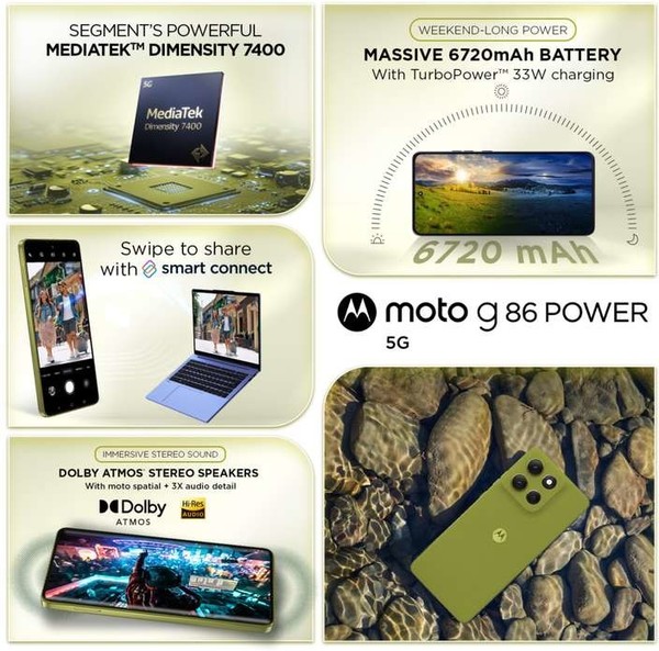 摩托羅拉發(fā)布G86 Power：搭載天璣7400與6720mAh電池